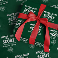 Funny Scout Wrapping Paper Roll Never Mess With A Scout Compass - Wonder Print Shop