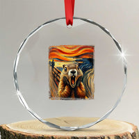 Funny Scream Groundhog Crystal Glass Ornament Woddchuck Day TS02