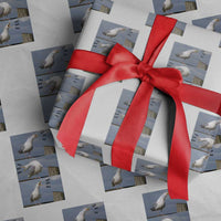 Funny Seagull Papa Wrapping Paper Roll Fathers Day Gift Ocean Life Dad Graphic
