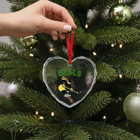 Funny Seal Ice Hockey Player Heart Crystal Glass Ornament Winter Sports Gift - Wonder Print Shop