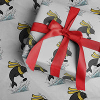 Funny Seal Playing Ice Hockey Wrapping Paper Roll Winter Sports Gift - Wonder Print Shop