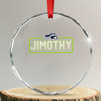 Funny Seattle Jimothy The Raccoon Crystal Glass Ornament Football Parody Viral Trash Panda Feral Meme