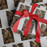 Funny Selfie Doll Meme Wrapping Paper Roll Aesthetic Doll Face Graphic