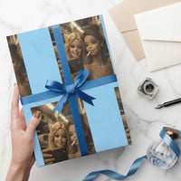 Funny Selfie Doll Meme Wrapping Paper Roll Aesthetic Doll Face Graphic