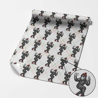 Funny Sexy Bigfoot Selfie Wrapping Paper Roll Sasquatch Lover Gift