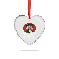Funny Shaquille Oatmeal Heart Crystal Glass Ornament Shaq O'neal Meme Cereal Parody - Wonder Print Shop