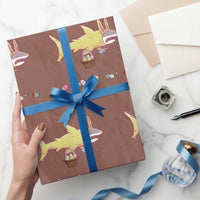 Funny Shark Easter Wrapping Paper Roll Cute Bunny Ears Eggs Hunting Teens Boys Kids - Wonder Print Shop