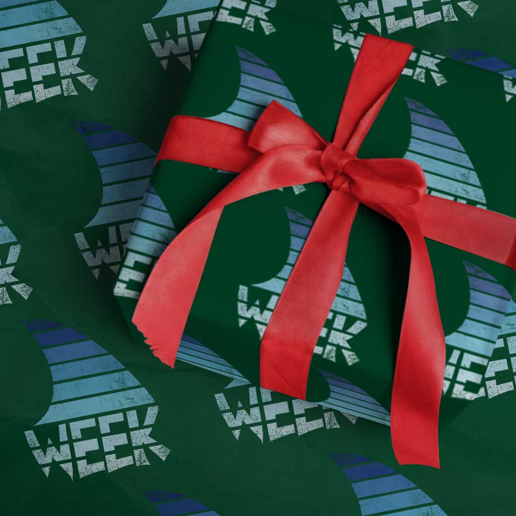 Funny Shark Fin Week Retro Ocean Wildlife Vintage Wrapping Paper Roll