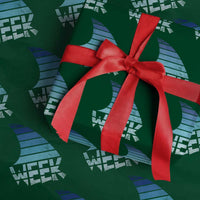Funny Shark Fin Week Retro Ocean Wildlife Vintage Wrapping Paper Roll