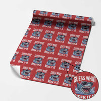 Funny Shark Guess What Week It Is Wrapping Paper Roll Shark Awareness Support Ocean Summer
