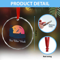 Funny Shark Lover Week Crystal Glass Ornament I Waited All Year For This Week TS02