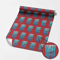 Funny Shark Lover Week Wrapping Paper Roll Guess What Week It Is Blue Ocean - Wonder Print Shop