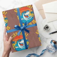 Funny Shark Lover Week Wrapping Paper Roll Guess What Week It Is Ocean Wildlife Retro Sunset - Wonder Print Shop