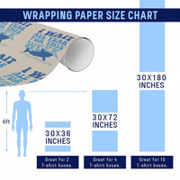 Funny Shark Lover Week Wrapping Paper Roll I Wait All Year For This Week Ocean - Wonder Print Shop