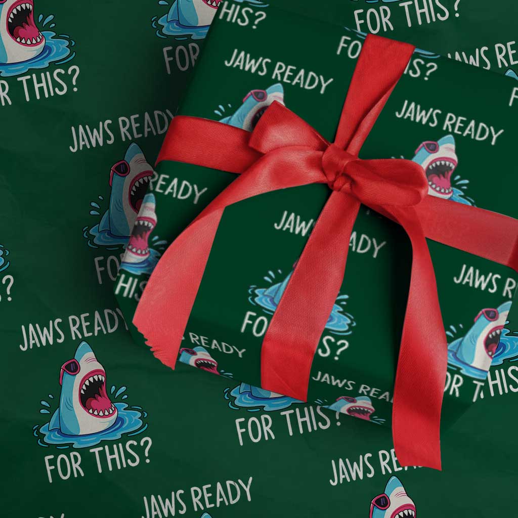 Funny Shark Lover Wrapping Paper Roll Are Jaw Ready For This Ocean Wildlife - Wonder Print Shop