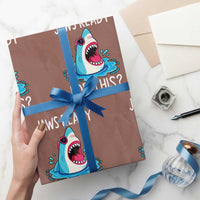 Funny Shark Lover Wrapping Paper Roll Are Jaw Ready For This Ocean Wildlife - Wonder Print Shop