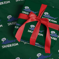 Funny Shark Sarcasm Wrapping Paper Roll Shark Sharkasm Marine Biology Vintage - Wonder Print Shop