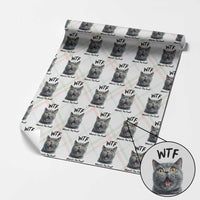 Funny Shocked British Shorthair Cat Wrapping Paper Roll Where Is The Food