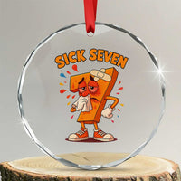 Funny Sick Seven 67 Meme Crystal Glass Ornament Six Seven Wordplay - Wonder Print Shop