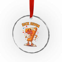 Funny Sick Seven 67 Meme Crystal Glass Ornament Six Seven Wordplay - Wonder Print Shop