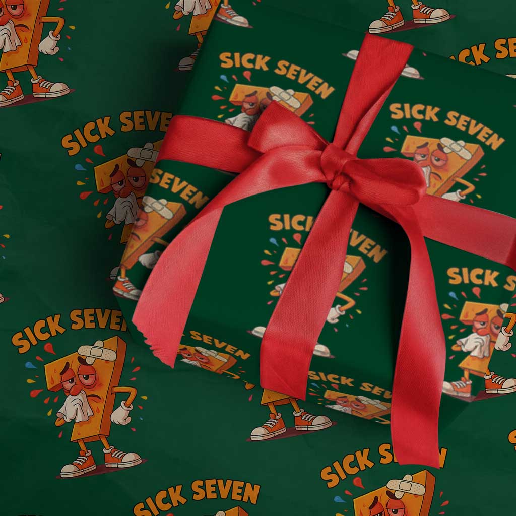 Funny Sick Seven 67 Meme Wrapping Paper Roll Six Seven Wordplay - Wonder Print Shop