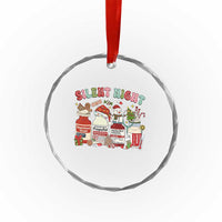 Funny Silent Night Nurse Christmas Crystal Glass Ornament Festive Meds and Holiday Medical Humor - Wonder Print Shop