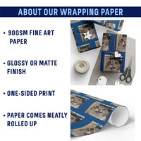 Funny Silly Cat Meme Wrapping Paper Roll Wait Im Goated