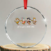 Funny Silly Goose Cinco De Mayo Crystal Glass Ornament Off To Get A Little Silly