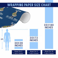 Funny Silly Goose Neurodivergent Support Wrapping Paper Roll In April We Wear Blue For Autism Acceptance
