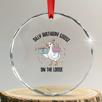 Funny Silly Goose On The Loose Crystal Glass Ornament Birthday Party Gift