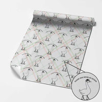 Funny Silly Goose Roller Skater Wrapping Paper Roll Flight Was Never An Option