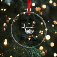Funny Silly Goose Tennis Club Crystal Glass Ornament Tennis Lover Gift - Wonder Print Shop