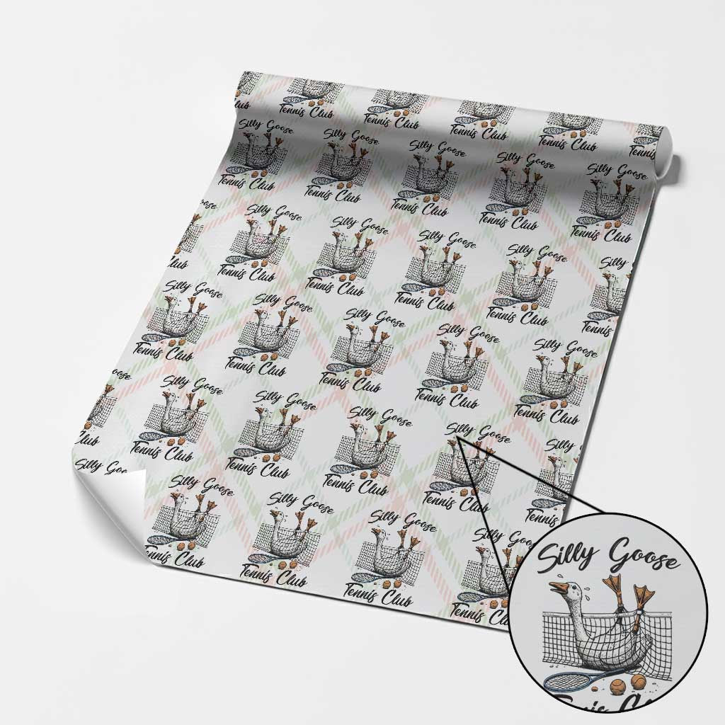 Funny Silly Goose Tennis Club Wrapping Paper Roll Tennis Lover Gift - Wonder Print Shop