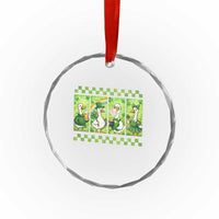 Funny Silly Irish Goose Crystal Glass Ornament St Patricks Day Goose Lover Gift