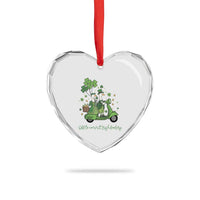 Funny Silly Irish Goose Heart Crystal Glass Ornament Off To Commit Irish Foolery