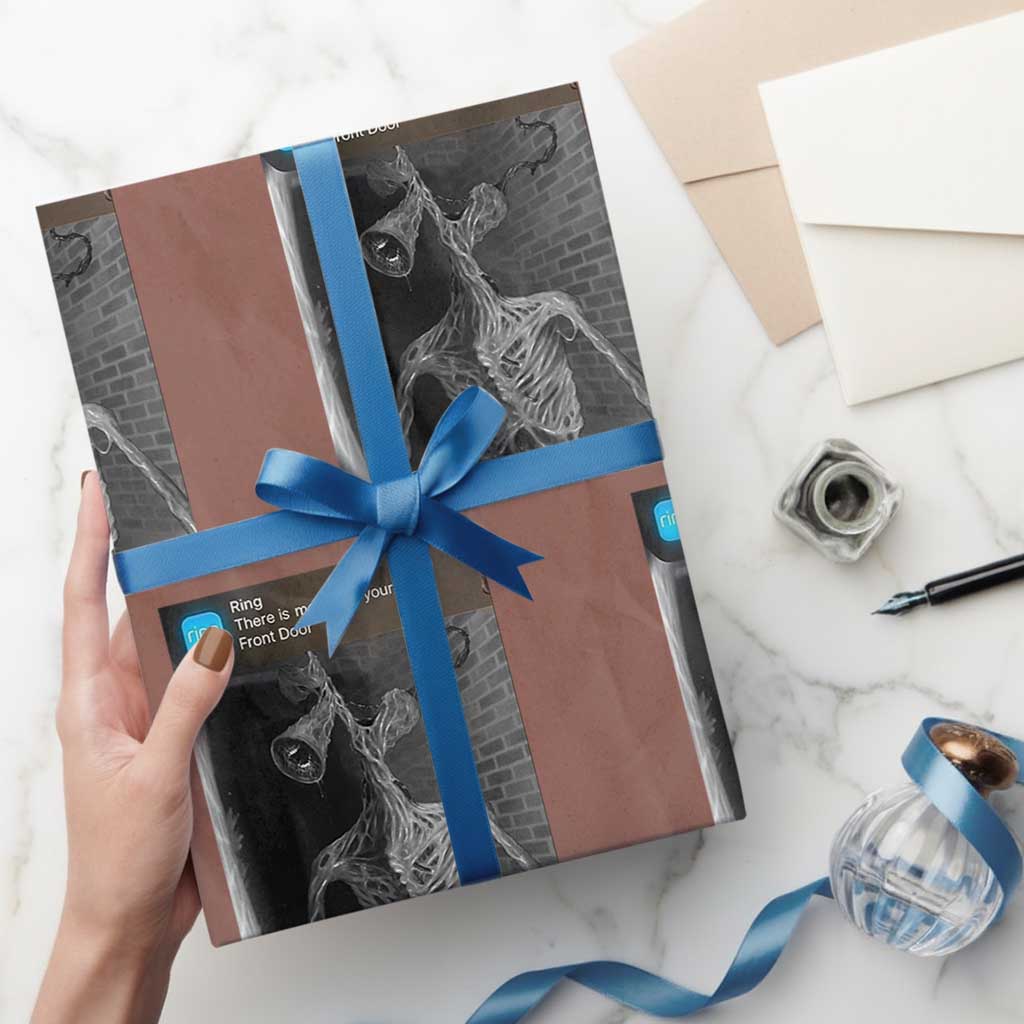 Funny Siren Head Wrapping Paper Roll Ring with Motion Meme - Wonder Print Shop