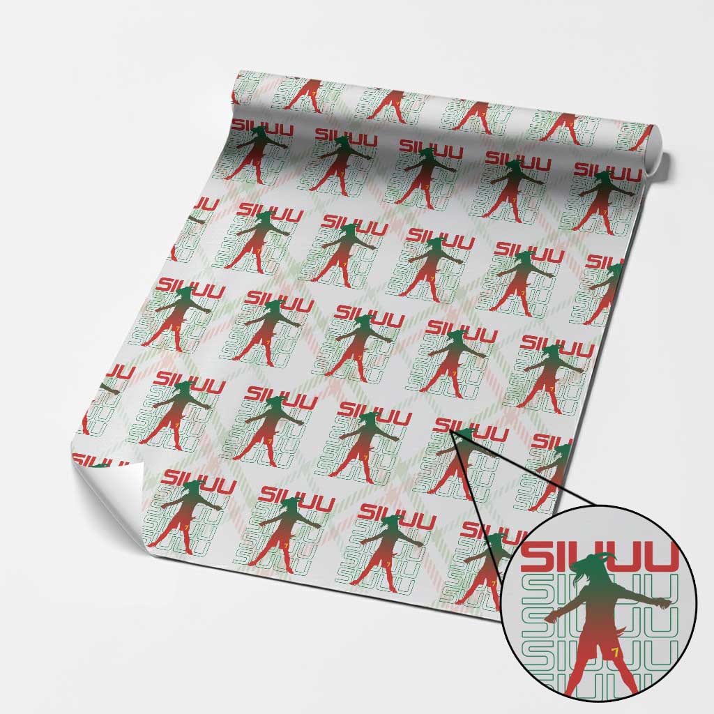 Funny Siuuuu Wrapping Paper Roll Iconic Goal Shout Soccer Lover Gift
