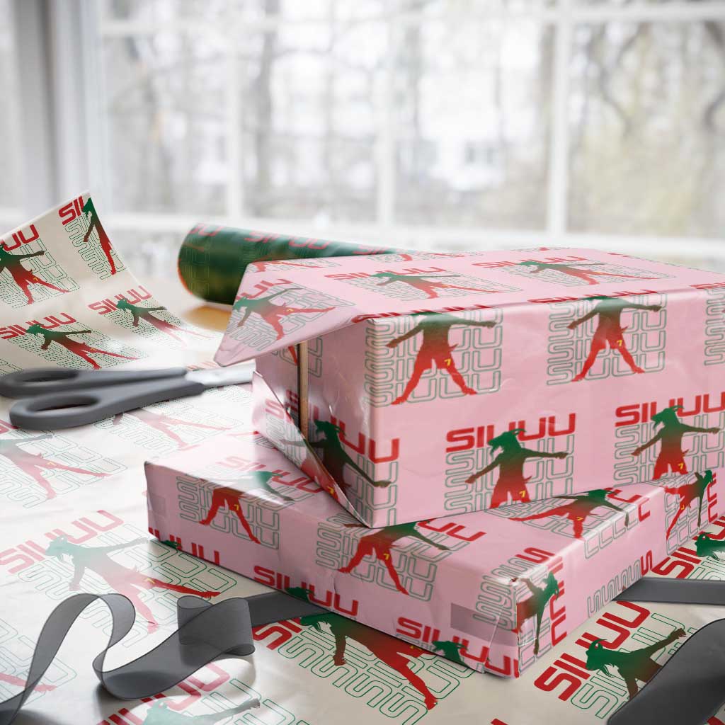 Funny Siuuuu Wrapping Paper Roll Iconic Goal Shout Soccer Lover Gift