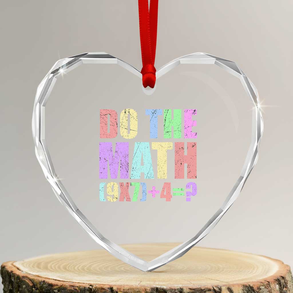 Funny Six Seven 6 7 Meme Teacher Heart Crystal Glass Ornament Brainrot Girls Kids Teens - Wonder Print Shop