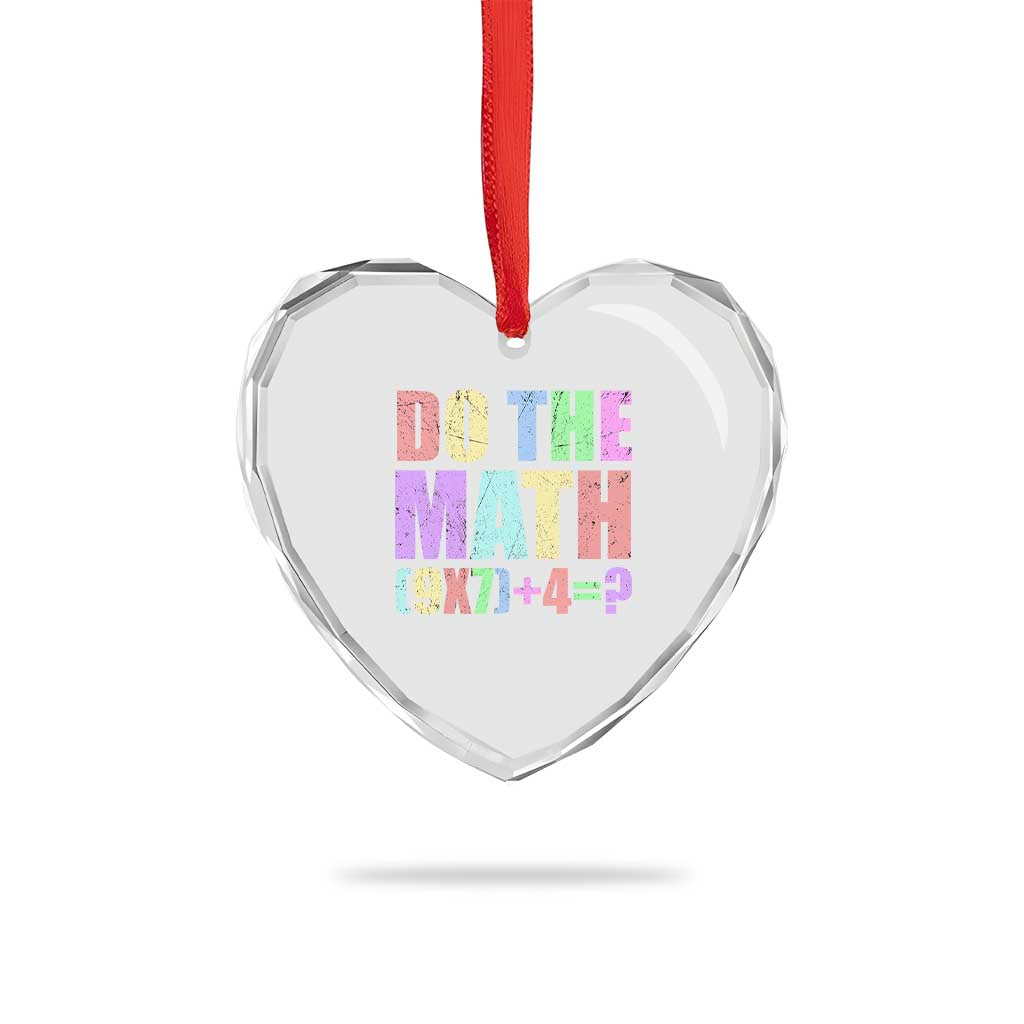 Funny Six Seven 6 7 Meme Teacher Heart Crystal Glass Ornament Brainrot Girls Kids Teens - Wonder Print Shop