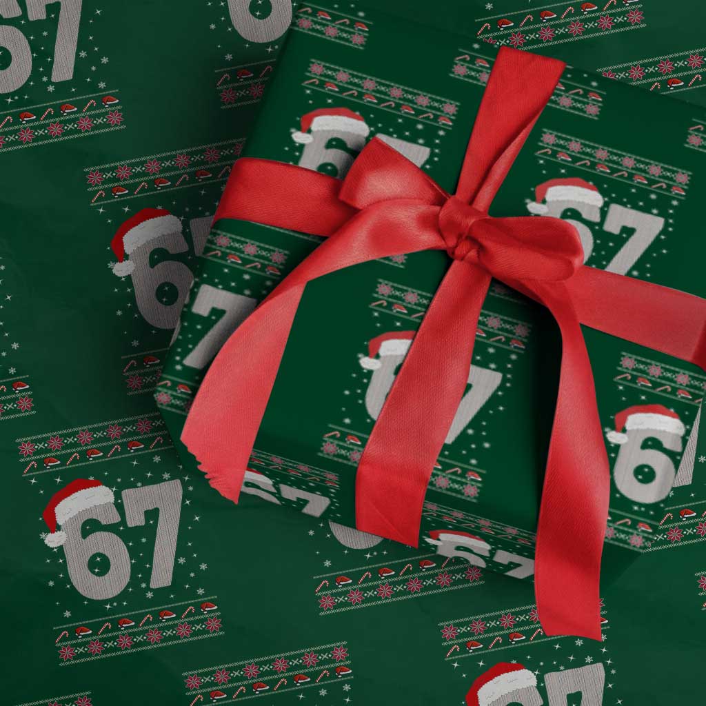 Funny Six Seven 6 7 Meme Ugly Christmas Wrapping Paper Roll Gen Alpha Slang - Wonder Print Shop