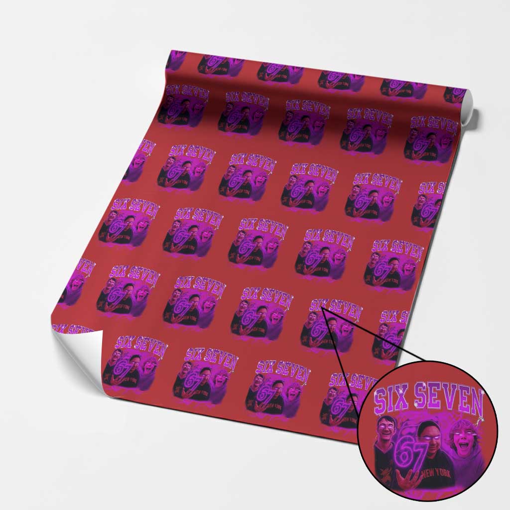Funny Six Seven 6 7 Meme Wrapping Paper Roll The Mason 67 Kid  Bootleg Gen Alpha Slang - Wonder Print Shop