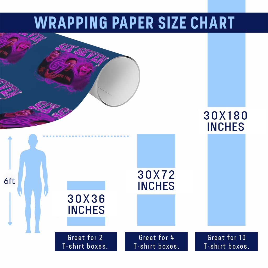 Funny Six Seven 6 7 Meme Wrapping Paper Roll The Mason 67 Kid  Bootleg Gen Alpha Slang - Wonder Print Shop