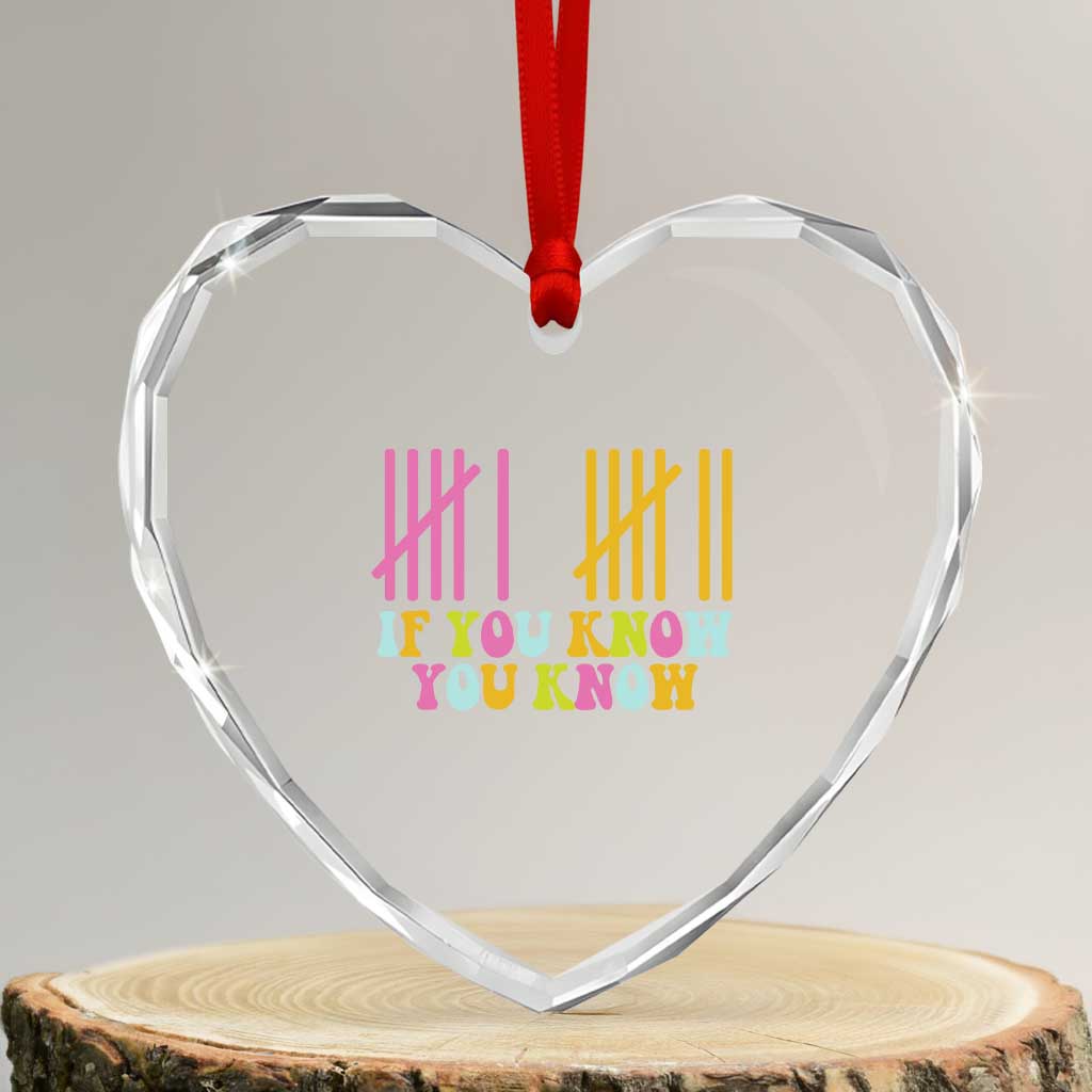 Funny Six Seven 6 7 Teen Slang Heart Crystal Glass Ornament If You Know You Know Viral Meme - Wonder Print Shop