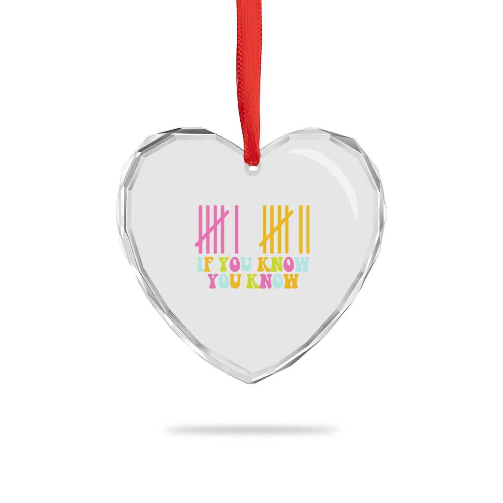 Funny Six Seven 6 7 Teen Slang Heart Crystal Glass Ornament If You Know You Know Viral Meme - Wonder Print Shop