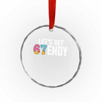 Funny Six Seven 67 Crystal Glass Ornament Lets Get Sendy 6 7 Meme Icecream - Wonder Print Shop