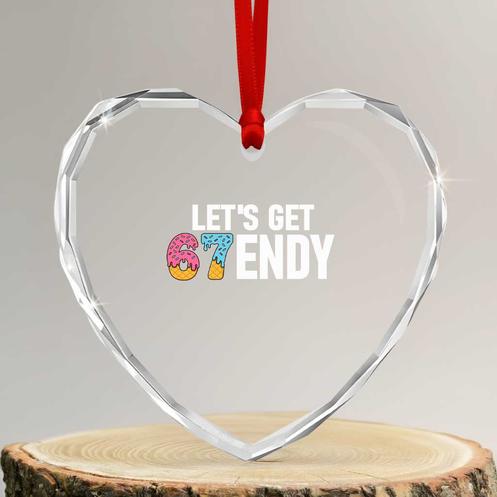 Funny Six Seven 67 Heart Crystal Glass Ornament Lets Get Sendy 6 7 Meme Icecream - Wonder Print Shop