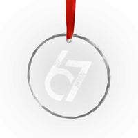 Funny Six Seven 67 Meme Gen Alpha Slang Crystal Glass Ornament - Wonder Print Shop