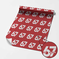 Funny Six Seven 67 Meme Wrapping Paper Roll Bold Graphic - Wonder Print Shop