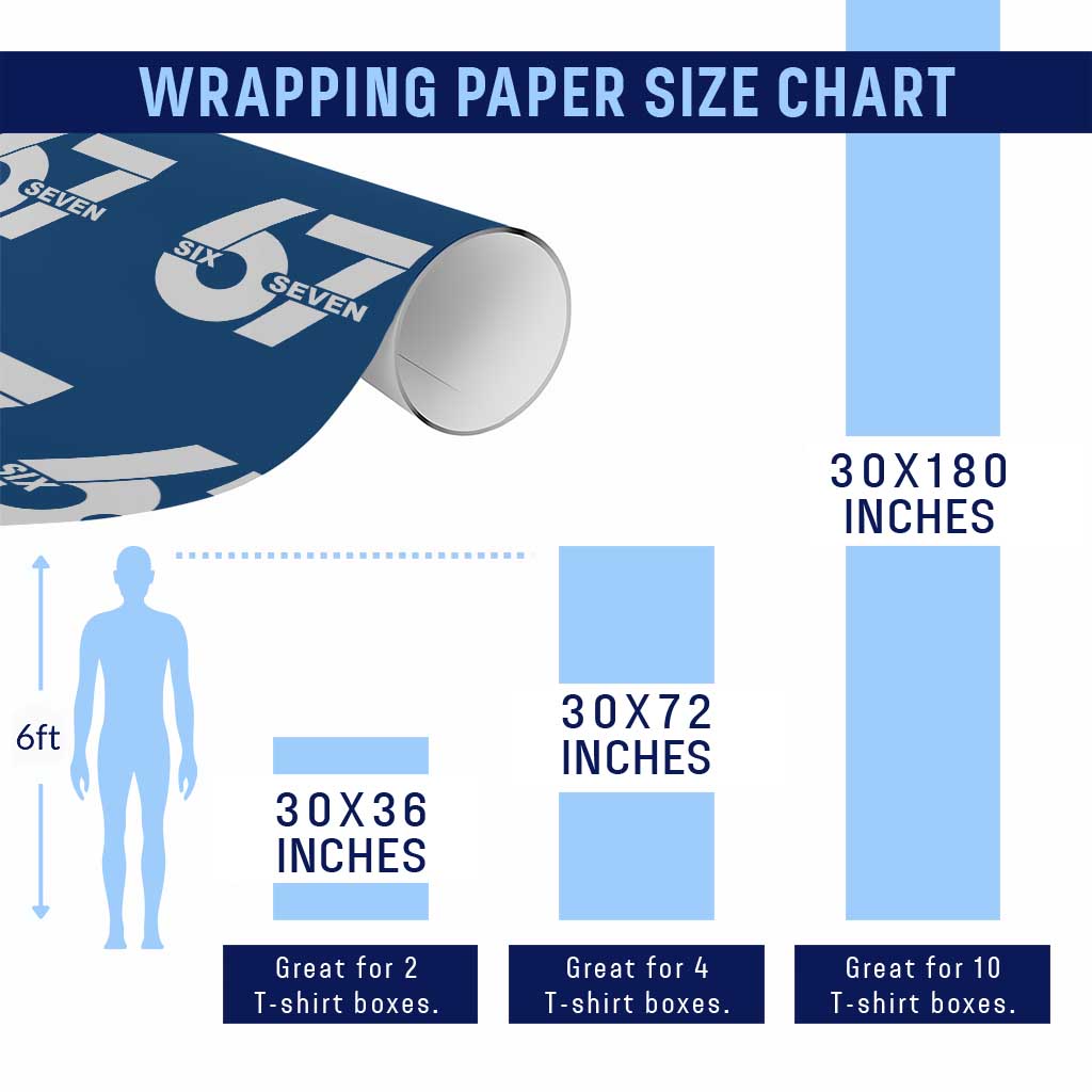 Funny Six Seven 67 Meme Wrapping Paper Roll Bold Graphic - Wonder Print Shop